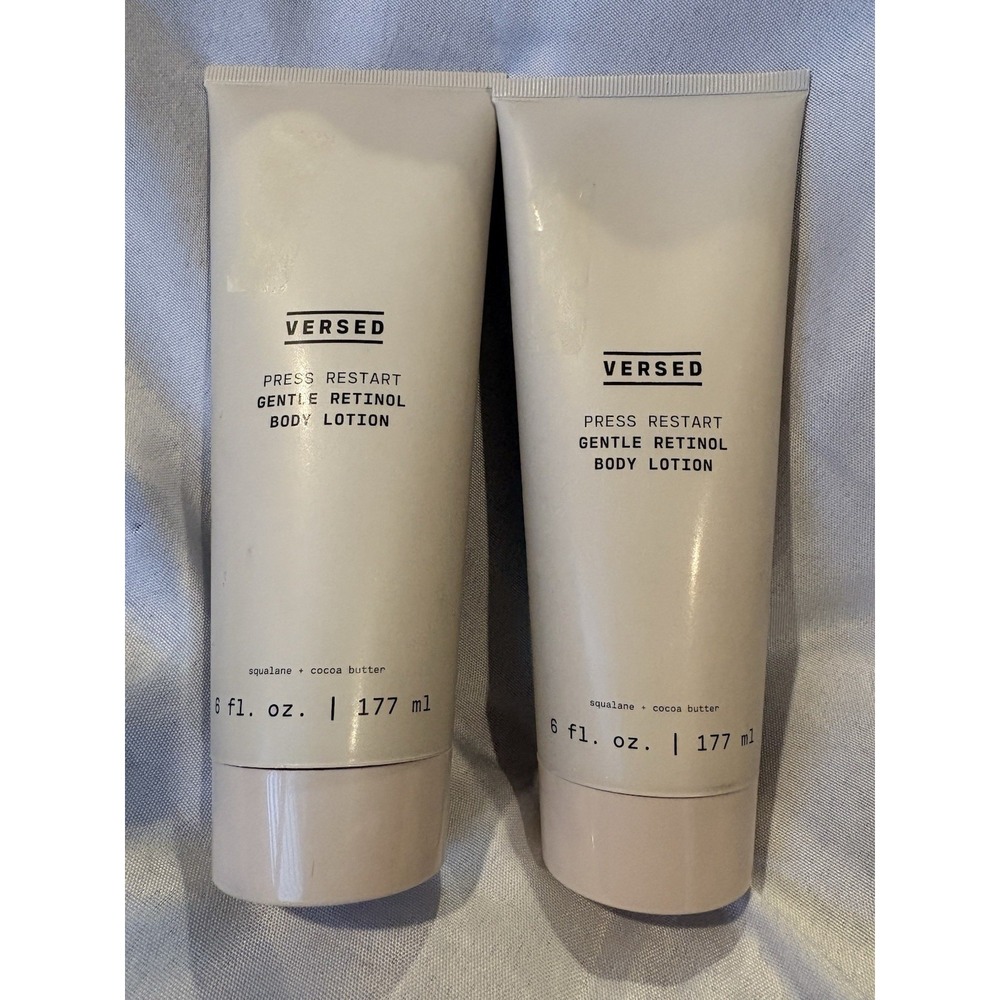 NEW Versed Press Restart Retinol Body Lotion Gentle Retinol with Cocoa 2 Pack